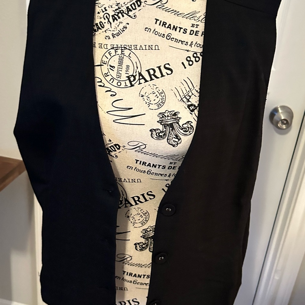 Black Button-Up Vest